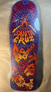 SIGNED Santa Cruz Erick Winkowski Volcano Skateboard Deck Tallboy Art Autograph