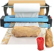 Honeycomb Packing Paper Roll Dispenser, 0-25m/min Wrapping Paper Manual Machine with Pedal, Adjustable Stretch, Kraft Wrapping Paper Holder, for Breakables Packaging