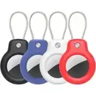Solid Color Protective Case With Wire Cable Key Ring for Apple AirTag Keys