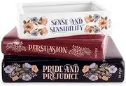 Steel Mill & Co Original Small Book-Shaped Decorative Planter, Ceramic Planter for Home Decor, Cute Bookshelf Decor, Unique Planter for Book Lovers, Classic Titles, Jane Austen