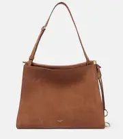 [Alaia] Alaïa Le Click Medium suede shoulder bag One Size brown