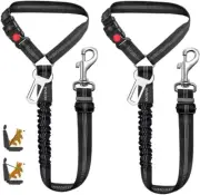 2 in 1 Dog Seatbelts for Cars, 2 Pack Pet Safe Guard Car Seat Belt