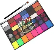 Halloween Makeup Kit 42 Water Soluble Face Paint Set for Boys and Girls Adults Party Festival Case