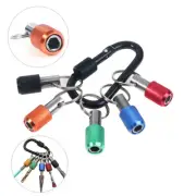 5PCS Keychain 1/4 Hex Shank Screwdriver Drill Bits Holder Extension Bar Drill