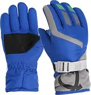 [Wedhapy] Kids Ski Gloves Adjustable Windproof Snow Gloves Toddler Waterproof Gloves Warm Non Slip Kids Gloves Winter for Snowboarding, Sledding, Cycling