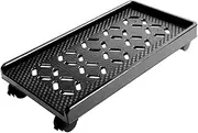 Angoily 1Pc Mobile CPU Stand with Brake Wheels Computer Tower Rack with Heat Dissipation Design Sided Baffles for Stability for Home Office Use Cool