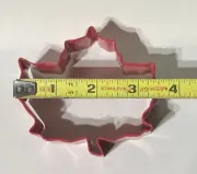 Five (5) Metal 3.5" Red Maple Leaf Cookie Cutters