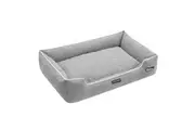 Paws & Claw 90x60cm Self Warming Walled Insulated Plush Bed Dog Pet Large Grey