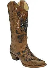 Corral Womens 100% Leather Snip Toe Boot A2856