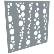 ProtectorAl 300 - 1200 x 300 - 1200mm Silver Brushed/Gloss White Bubbles Unframed Composite Deco Panel