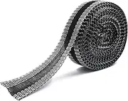 10m Pants Edge Shorten Self-Adhesive Pants Mouth Paste, Permanent Iron-On Hem Clothing Tape, Sewing Adhesive Tape, Fabric Fusing Tape for Pants Clothes, Black