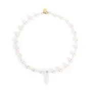 [Simone Rocha] Simone Rocha-White Freshwater Pearls Baroque Pendant Necklace-Donna OS OS