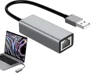 Usb Adapter, Type C Converter, Ethernet Network Connector, High Speed Data Transfer, Plug and Play Compact Design Portable Size, for Business, Education, Travel, 0.67 Inches