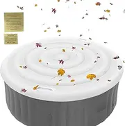 Inflatable Hot Tub Cover ? Insulated Spa Lid | Foldable Rainproof Protector | Energy-Saving Cover for Outdoor Round Tubs, Windproof Heat Retaining Lid, Quick-Inflation Hot Tub Replacement Part