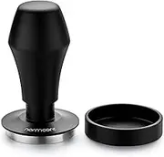 Normcore V4 Coffee Tamper 53.3mm - Spring-Loaded Tamper – Barista Espresso Tamper with 15lb / 25lb / 30lbs Replacement Springs - Anodized Aluminum Handle and Stand - Flat Base