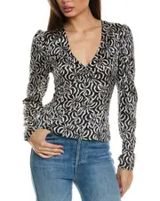 GANNI Stretch Satin Silk-Blend Top