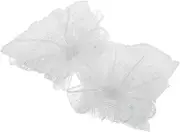 [WATIIFUFU] Bridal Lace Cuffs 2 Pcs Wrist Ruffles Women's Lolita Accessories Sequin Bowknot Wedding Party Hand Sleeves