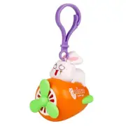 Pull String Keyring Rabbit Carrot Airplanes Pendant Keychain Decompression Toy