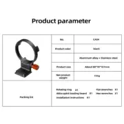 Tripod Adapter Horizontal-To-Vertical Rotatable for DSLR Mount Lens Collar