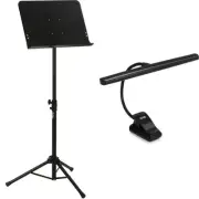 On-Stage SM7211B Music Stand and USB Rechargeable Orchestra Light