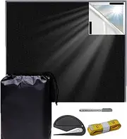 Black Out Shades No Drill, Window Sun Shades for Home, Window Heat Blocker, Room Darkening Curtains, 420D Oxford Cloth Roller Blind for Car Travel TV Room