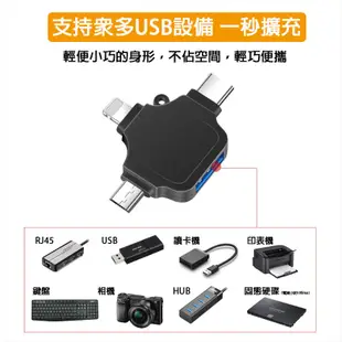 隨身碟轉接頭三合一OTG轉接頭usb3.0手機平板iPad連接U盤相機蘋果安卓type-c華為小米通 (4折)