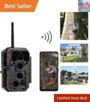 WiFi Trail Camera, Bluetooth, 32MP 1296p, Game Cameras with 100ft Night Visio...