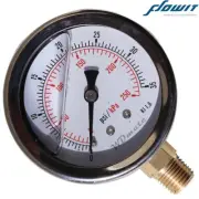 Liquid Oil filled Pressure Gauge 63mm 2.5”35PSI 250kPa 1/4"BSPT Fuel Air Meter