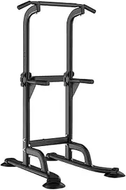 COMINGFIT Power Tower Pull Up Bar Dip Station and Height Adjustable Dip Bar Stand, Multi-Function Home Gym Exercise Equipment Strength Training Fitness Workout Station