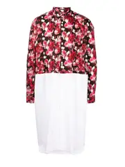 [COMME des GARCONS HOMME PLUS] 棉質府綢花卉印花襯衫