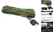 25ft 4 Wire 4-Flat Trailer Light Wiring Harness Extension Kit, Trailer Wiring