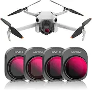 FPVtosky Mini 4 Pro ND Filter Set, Multi-Coated ND Filters, CPL Filter Kit for DJI Mini 4 Pro Drone Accessories(ND8/PL, ND16/PL, ND32/PL, ND64/PL)