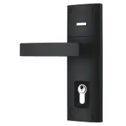 Gainsborough Matt Black Trilock Contemporary Angular Double Cylinder Leverset