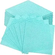 Gatuida 1set Colored Striped Rags Cleaning Rags Kitchen Cleaning Towels Kitchen Dish Cloths Non-Woven Fabric Green 50pcs