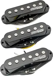 Wilkinson M Series High Output Alnico 5 Magnet ST Single Coil Pickups Set for Strat Style Electric Guitar, Black