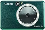 [Canon] Zoemini S2 (Teal) - Slimline Instant Camera and Pocket Photo Printer, Ideal for Snapping Selfies with a Built in Mirror and Ring-Light, (4519C008)