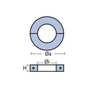 Marine boat Shaft zinc anode Ring approx. 281g 20mm