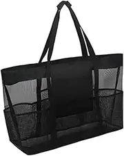 [Ciieeo] Water-resistant Mesh Beach Bag Compact Travel Duffel for Boys and Girls' Toys Shells Bathroom Gear