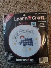 DIMENSIONS LEARN A CRAFT CROSS STITCH KIT ANGEL GATHERING 72317 HOOP INCLUDED