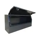 210 x 60 x 82cm Black Flat Aluminium Half Lid Ute Tool Box Truck Trailer Toolbox
