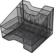 Zerodis METAL OFFICE ORGANIZER ORGANIZER IN 3 Levels, File Storage Shelf for File Supplies, Suitable for Home and Home and