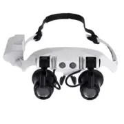 Jeweler Loupe Magnifying Glasses Headband Magnifier Head Mount Magnifier 10X ...