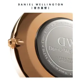 【Daniel Wellington】DW 手錶 Classic Canterbury 40mm細紋藍白紅織紋錶-玫瑰金框(DW00100002)