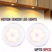 Motion Sensor Night 6 LED Indoor Stair Pantry Hallway Lamp Battery Operate Light