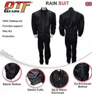 OTF Waterproof Wet Weather Driving Rain Suit Circuit Racing Go Kart Black