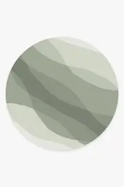 245' Round | Machine Washable Runner Rug | Kid & Pet Friendly | Indoor Rug | Kallan Sage Green Rug | Ruggable