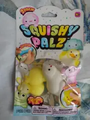 SQUISHY PALZ Squishy Feel 2 Pack YELLOW BEAR & WHITE PERSIAN CAT Sensory Toy