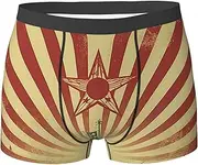 [QMNEHJ] Vintage Circus Background Men's Boxer Briefs Breathable Stretch Underwear Moisture-Wicking Trunks for Men