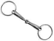 TopHomer Stainless Steel Hollow Snaffle Bit Horse Ring, Loose Horse Mouth Roller Bit Hollow Horse Ring Riding Mouth Snaffle Bit Supplies (135mm)