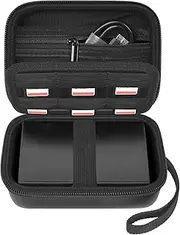 External Hard Drive Case for WD Elements 1TB 2TB 4TB Toshiba UnionSine Seagate SanDisk for Samsung T7 Portable Hard Drive HDD SSDs Travel Case (Case Only) Black
